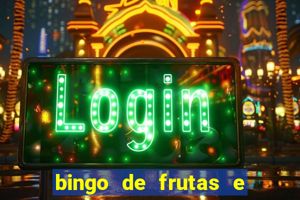 bingo de frutas e legumes para imprimir